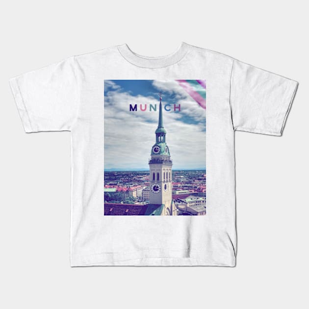 Munich Germany Kids T-Shirt by deadright